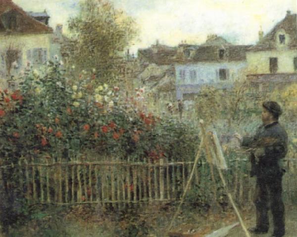 Pierre-Auguste Renoir Monet Painting in his Garden France oil painting art